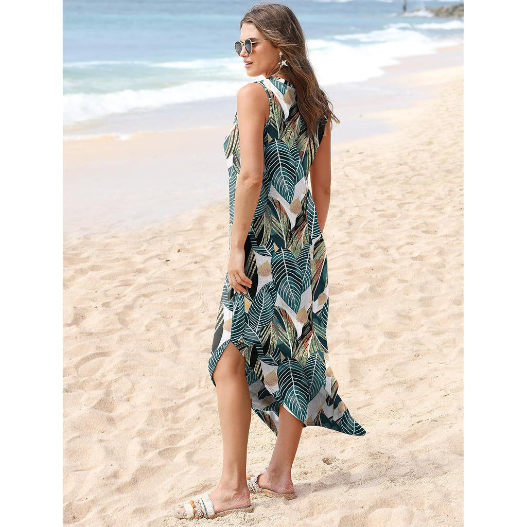 Sampeel Summer Dresses Maxi Dress Vacation Beach Sundresses 2025 With Pockets