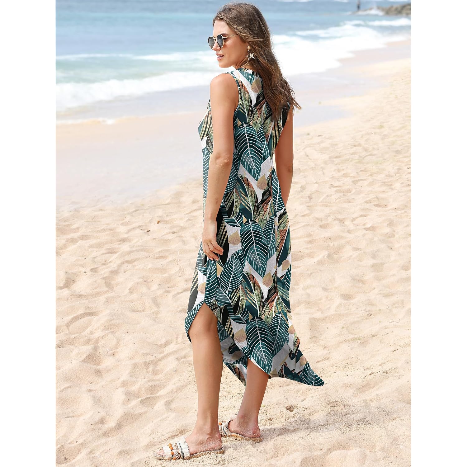 Sampeel Summer Dresses Maxi Dress Vacation Beach Sundresses 2025 With Pockets