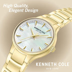 Kenneth Cole New York Ladies' Modern Classic Watch – Ion Plated, Stainless Steel, Minimalist Design, Contemporary Elegance