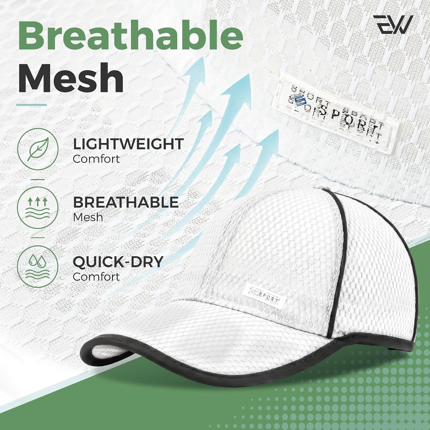 Unisex Breathable Quick Dry Mesh Baseball Cap Running Hat