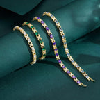 Iefil Mothers Day Gifts - 14K Gold Plated 925 Sterling Silver Tennis Bracelets for Women Unique X O Design Birthday Mothers Day Gifts for Wife Mom Daughter