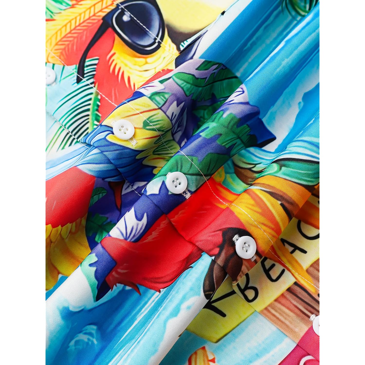 Hardaddy Men'S Summer Hawaiian Shirts Funny Performence Printed Button Down Casual Bowling Shirt