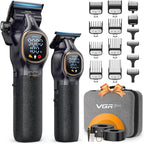 VGRPRO Professional Hair Clippers for Men, Professional Barber Clippers and Trimmer Set, Cordless Hair Clippers for Hair Cutting with Package Case, Powerful 9000 PRM Rechargable Electric Clippers