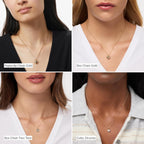 Ana Luisa Lev Puffy Heart Necklace for Women - Paperclip Chain w/ 14K Gold Plated & Silver Rhodium Plated Small Puffed Heart Pendant - Hypoallergenic, Water-Resistant, Tarnish-Free Jewelry