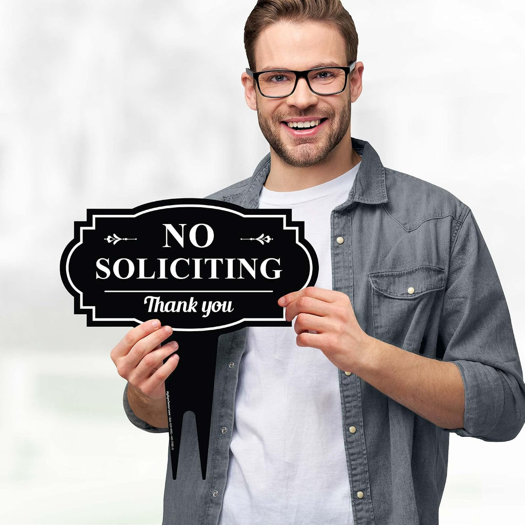 No Soliciting Sign For House, No Soliciting Yard Sign, 11X11 Inches, Rust Free Acm, Fade Resistant, Made In Usa By My Sign Center