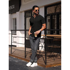 Sailwind Mens Muscle Henley Shirts Lightweight Workout T-Shirt Gym Tee Athletic Short Sleeve With Button