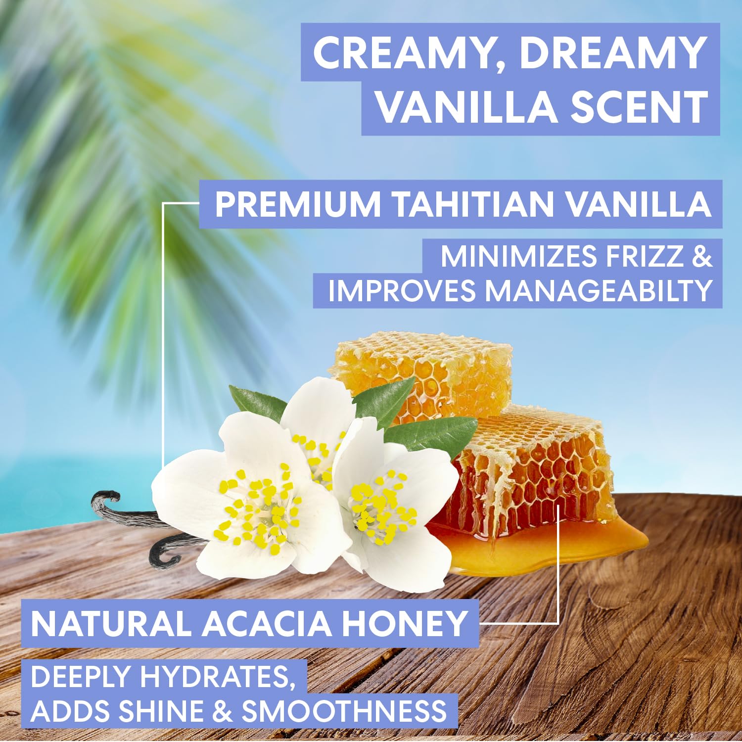 Palmer's Cocoa Butter Formula, Tahitian Vanilla Leave In Conditioner Spray, (8.5 Fl Oz), Hydrating Hair Detangler with Acacia Honey & Vitamin E, Heat Protectant, Frizz Control & Long-Lasting Moisture