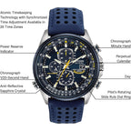 Citizen Men'S Eco-Drive Sport Luxury World Chronograph Atomic Time Keeping Watch