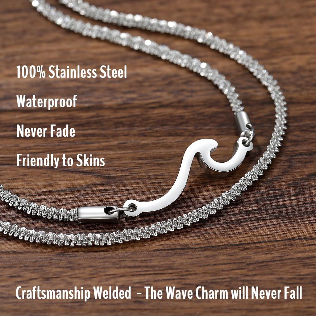 SAM & LORI Anklets Ankle Bracelets for Women Waterproof Anklets Bestie Sister Best Friend Birthday Gifts Beach Jewelry Adjustable Stainless Steel