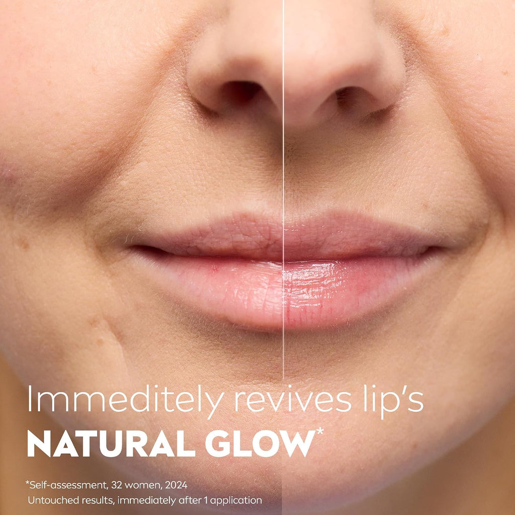 Nivea Glowy Lips, Vegan Lip Balm With Hyaluronic Acid, Vitamin E, And Magnolia Extract, Moisturizing Lip Balm Instantly Boosts Natural Lip Glow, 0.35 Fl Oz Tube