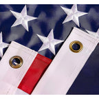 American Flag 5X8 Ft: Long Lasting And Heavy Duty Nylon Us Flags | Embroidered Stars, Sewn Stripes, Brass Grommets, Uv Protection Perfect For Outdoors! Usa Flag