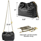 Joryin Woven Women'S Crossbody Bag & Evening Purse, Trendy Dumpling Clutch & Hobo Cloud Shoulder Bag Trendy Dumpling Clutch