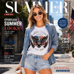 250th USA Anniversary T Shirt for Women, 4th of July Patriotic Eagle Flag Tee, 1776-2026 Short Sleeve Top S-2XL