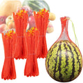 Maqihan 40 Pcs Watermelon Nets Heavy Duty - Melon Hammock For Garden | Cantaloupe Support Slings For Trellis Hanging, Reusable Mesh Bags For Fruits, Vegetables, Seafood & Nuts, Red 17.7 Inch