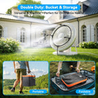 Portable Misting System For Outside Patio, Outdoor Water Cooling Mister With Battery Powered Pump (Max 8Hrs), 20L Bucket, 26Ft Hose, Patio Misters For Tailgating, Pasture, Camping, Canopy, Sport