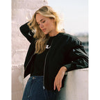 Zeagoo Women'S Bomber Jacket Casual Coat Zip Up Spring Fall Clothes With Pockets S-Xxl