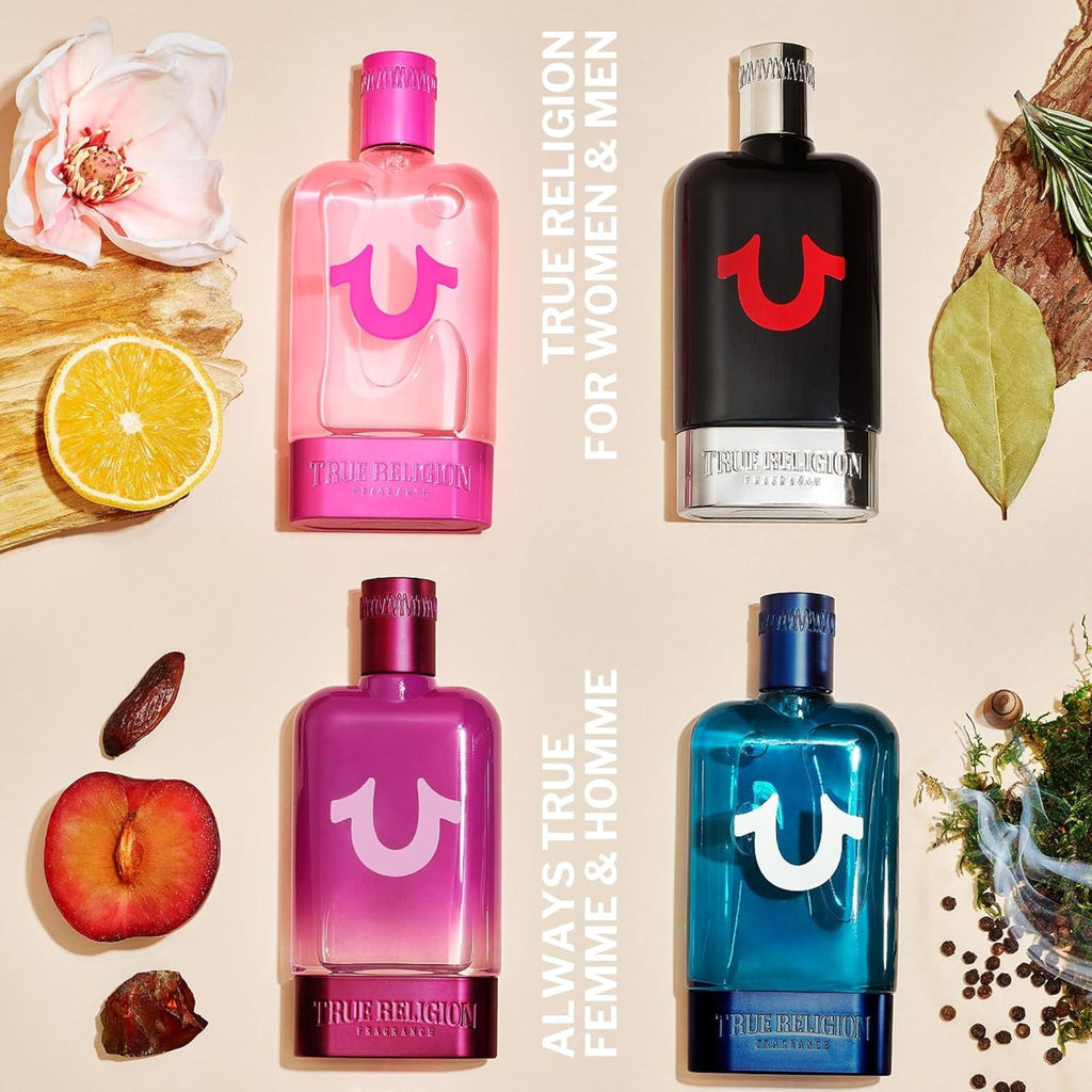 True Religion For Men - Cologne - Fresh, Woody, Wearable For Any Occasion - Citrus, Bergamot, Aquatic, Marine, Spicy, Orange Blossom, Rosemary, Coumarin, Cedarwood, Oriental, Aromatic