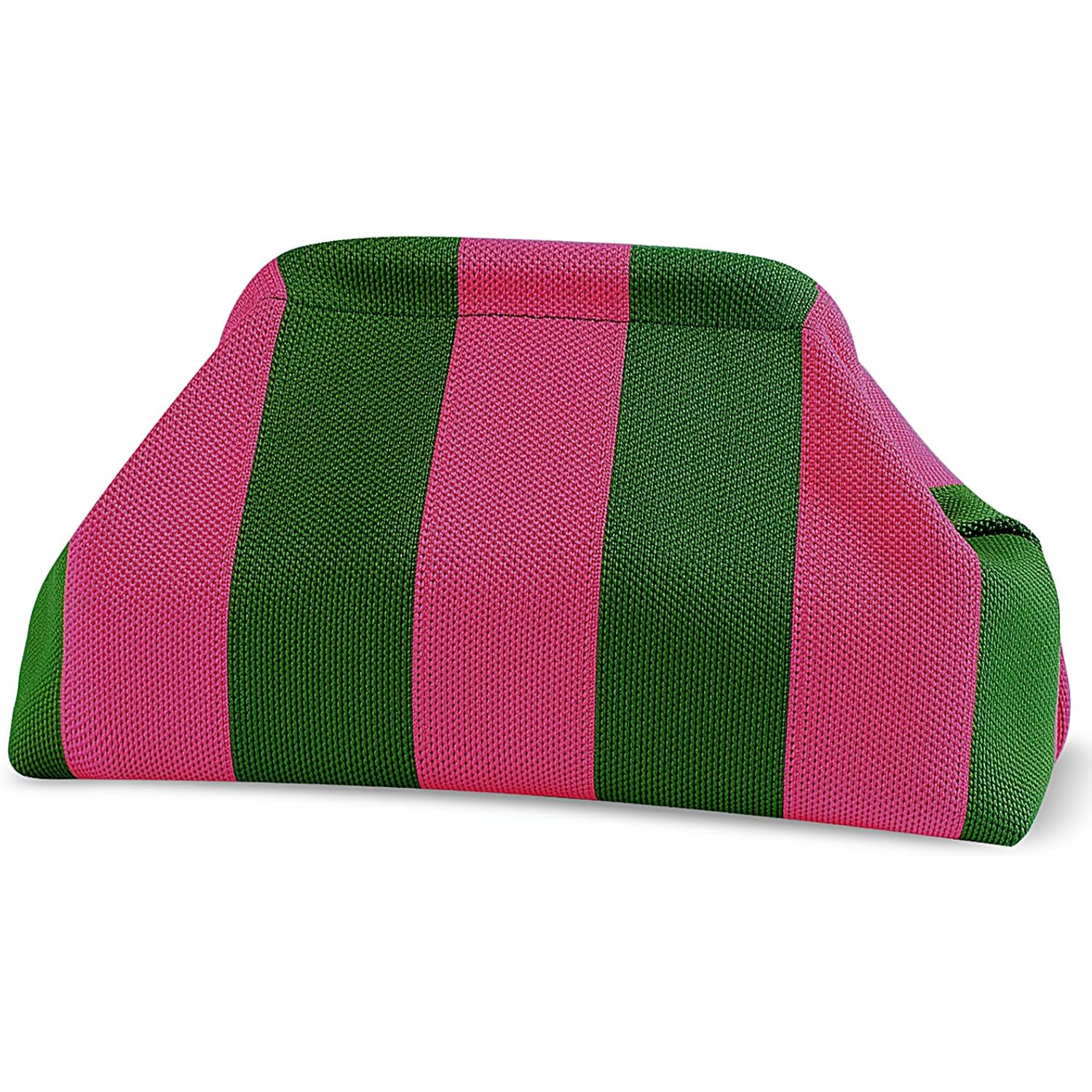 Woven Clutch Purses For Woman,Summer Beach Purse For Vacation, Woven Striped Dumpling Bag,Crochet Evening Handbag