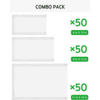 Syntus Vacuum Sealer Bags, 150 Gallon 11" x 16" and Quart 8" x 12" and Pint 6" x 10" Commercial Grade PreCut Bag, BPA Free Food Vac Bags for Storage, Meal Prep or Sous Vide