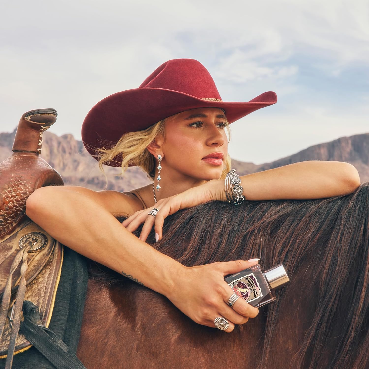 Tru Western Rodeo Soul Fearless Women’s Eau de Parfum Spray for Women, Ruby Cactus Chocolate, Coconut Milk, Desert Jasmine, Pink Moss & Sandalwood, 3.4 fl oz (100 ml)