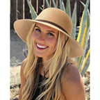 FURTALK Womens Wide Brim Sun Hat with Wind Lanyard UPF Summer Straw Sun Hats for Women