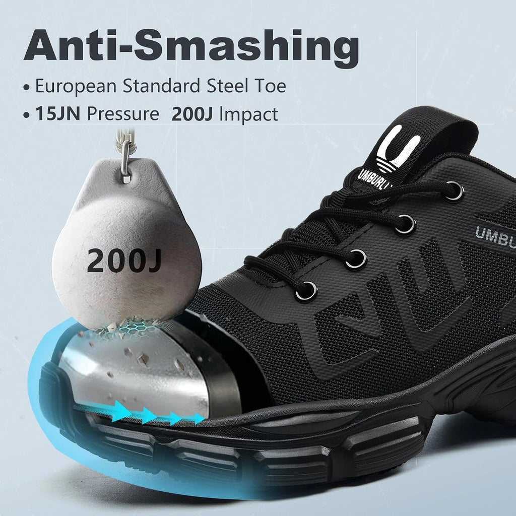 Steel Toe Shoes For Men Women Work Sneakers Safety Shoes Indestructible Comfortable Lightweight Breathable Safety Puncture Proof Shoes For Constructions