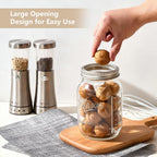 Mason Jars 32 Oz,6 Pack Large Wide Mouth Mason Jar With Airtight Lids And Bands|Quart Glass Canning Jars For Pickling, Fermenting And Food Storage Microwave&Dishwasher Safe