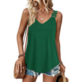 Sipaya Tank Tops for Women Spring Fashion Sleeveless V Neck Lace Tops Flower Flowy Summer Outfits Beach Vacation Clothes