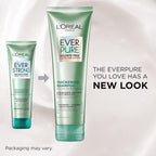 L'Oreal Paris Thickening Sulfate Free Shampoo, Thickens + Strengthens Thin, Fragile Hair, Hair Care With Rosemary Leaf, Everpure, 8.5 Fl Oz (Packaging May Vary)
