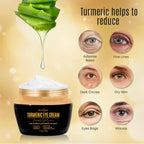 Vitamin C + Turmeric Eye Cream For Dark Circles & Puffiness - Hydrating & Moisturizing Under Eye Cream For Fine Lines & Bags - Reduce Dark Spots And Wrinkles For A Fresh Look - 1.7 Fl Oz