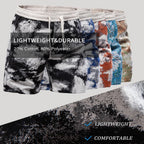 Mens Shorts Casual Relaxed Fit Men'S Walk Elastic Waist Drawstring Flat Front Shorts