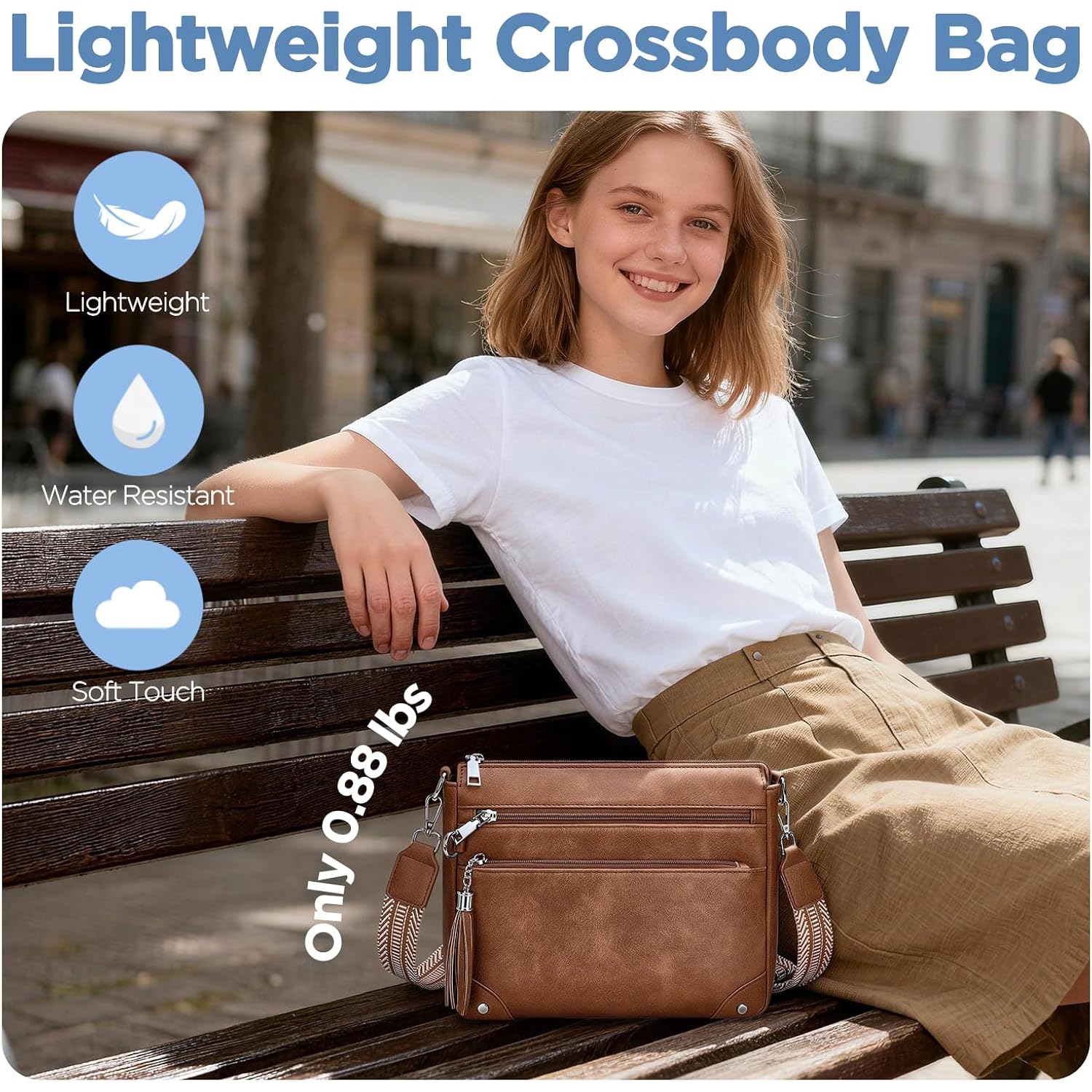 Anti Theft Crossbody Purse For Women Rfid Crossbody Bags For Travel Vegan Leather Cross Body Bag With Built-In Wallet