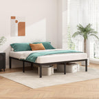HLIPHA Metal Platform Bed Frame 14 Inch Tall,No Box Spring Needed,Full Size Bed with Heavy Duty Strong Support Slats,Easy to Assemble,Black