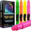 Glow Party Hair Chalk Fluorescent Neon Temporary Hair Color Glows in UV or Black Light