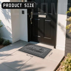 Yimobra Welcome Mat, Heavy Duty Sturdy Door Mats For Home Entrance Outdoor Indoor, Front Doormat For Outside Patio Floor Entry Porch Garage Office, Waterproof, Low Profile, 29.5X17, Black Grey