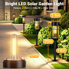 Amzarp 8 Pack Solar Garden Lights, Bright Led Solar Pathway Lights Outdoor Ip65 Waterproof Rugged Shatterproof Auto On/Off For Landscape Garden Yard Walkway Driveway Lawn Lighting (3000K Warm White)