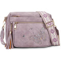 KITEVIUN Crossbody Bags for Women Trendy Leather Crossbody Purse Shoulder Handbags Butterfly Design