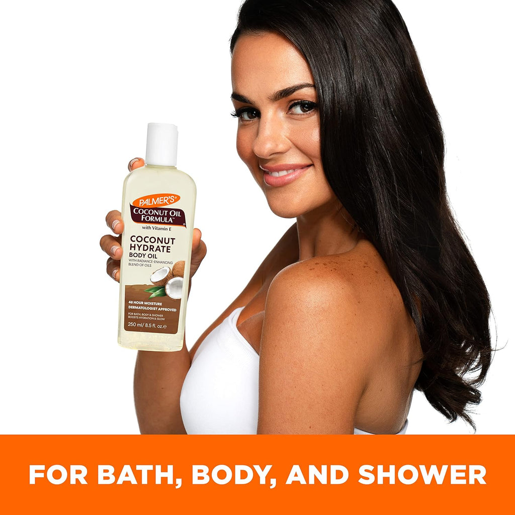 Palmer'S Coconut Oil Formula Body Oil, Body Moisturizer With Green Coffee Extract, Bath Oil For Dry Skin, 8.5 Ounces (Pour Cap)