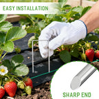 Landscape Staples Galvanized Garden Stakes,4 Inch 50 Pack 12 Gauge Heavy Duty Garden Pins For Fences, Lawns, Weed Barriers And Landscape Fabrics, Irrigation Hose,Yard Lawn, Landscape Fabric.