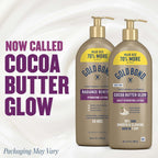 Gold Bond Cocoa Butter Glow Daily Hydrating Lotion With Cocoa Shea Butter & Coconut Oil, Exfoliating And Moisturizing Lotion For Dry Skin, 24 Oz