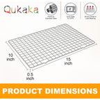2Pcs Cooling Racks For Cooking And Baking - 10" X 15"Heavy Duty Stainless Steel Wire Rack For Baking, Grilling, Roasting - Oven & Dishwasher Safe - Fits Jelly Roll Sheet Pan-Silver