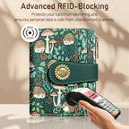 Kelvoris Cute Hedgehog Small Rfid Women Wallet Bifold Zipper Coin Pocket PU Leather Compact Cash Credit Card Holder Travel Wallet for Female Ladies Teen Girls 1 ID Window 10 Card Slots