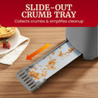 Elite Gourmet ECT2517G SLIMTOAST™ 2-Slice Long Slot Toaster, Cool-Touch Body, 6 Browning Shades, Extra-Wide 1.5" Slot for Artisan Bread, Bagels, Waffles & English Muffins, Grey