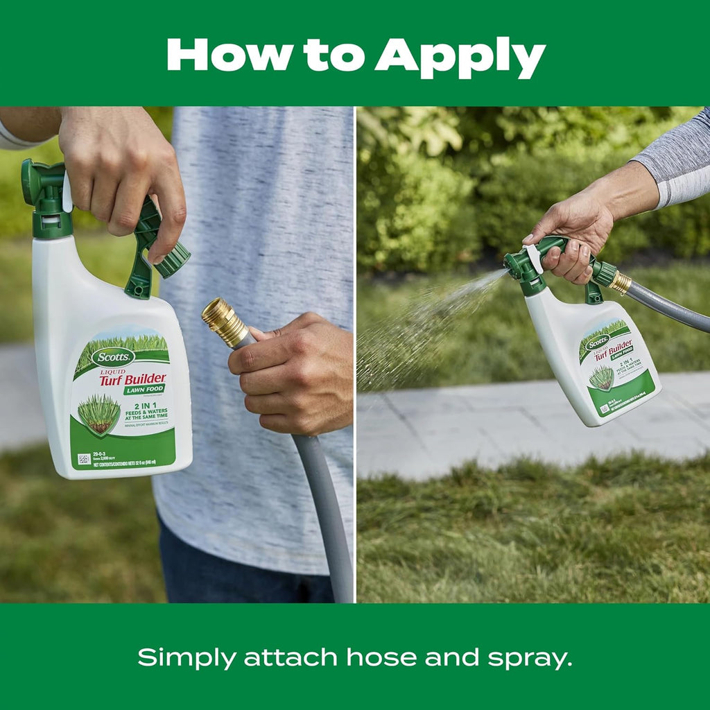 Scotts Liquid Turf Builder Lawn Food, 2,000 Sq. Ft. | Feeds And Waters Lawn At Same Time