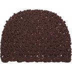 Zlyc Women Crochet Beanie Handmade Knit Flower Shiny Summer Vintage Skull Hat