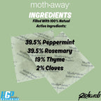 Richards Homewares Moth Away Sachets – 72-Pack Value Pack, Natural Herbal Moth Repellent, Non-Toxic & Chemical-Free, Fresh Scent For Closets, Drawers & Storage – Made In Usa