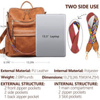 Dora & Liz Womens Backpack Purse Leather Backpack Purse For Women Travel Fashion Backpack Designer Ladies Shoulder Bags