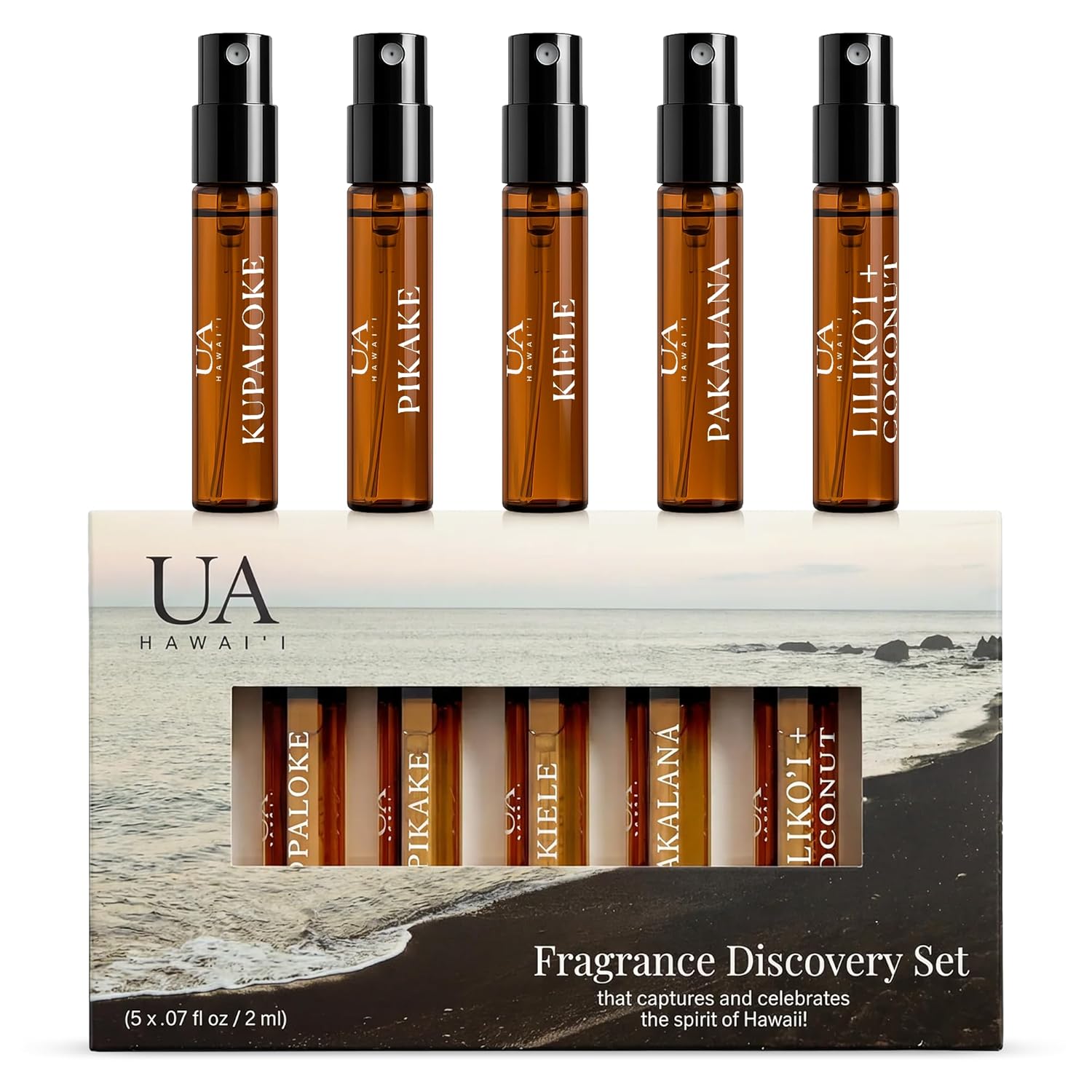 Variety Pack Body and Hair Mist from Hawaii, Hair Perfume for a Light, Hydrating Refresh, Body Mist for Women and Men, Alcohol-Free, With Moisturizing Hyaluronic Acid & Glycerin, Glass Bottle, 3.4 oz