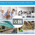 4-Pack Mini Digital Temperature Humidity Meters Gauge Indoor Thermometer Hygrometer Lcd Display Fahrenheit (℉) For Reptile Tank,Jars,Guitar Case,Greenhouse, Garden, Cellar, Fridge, Closet