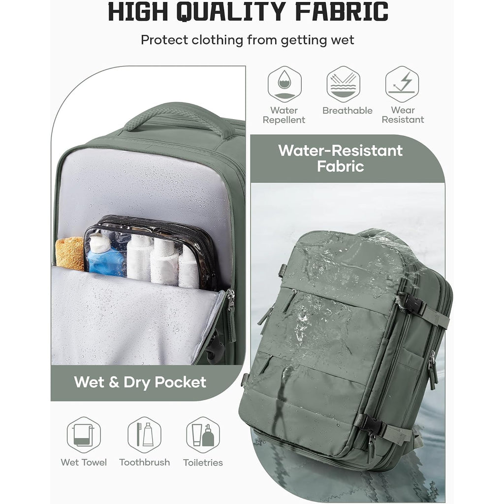 Wepadre Vacuum Backpack Travel With Pump Travel Backpack With Vacuum System Expandable Vacpack Compression Backpacks For Travel Easy Vac Pack Carry On Luggage